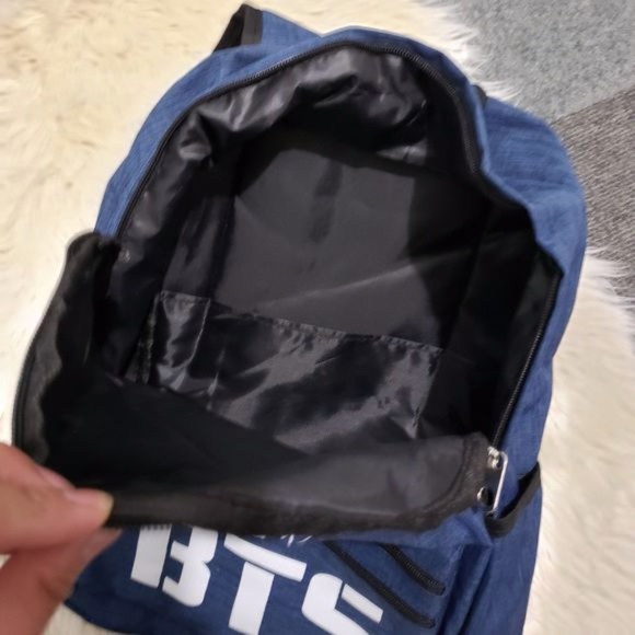 BTS K-pop blue school backpack main image 6